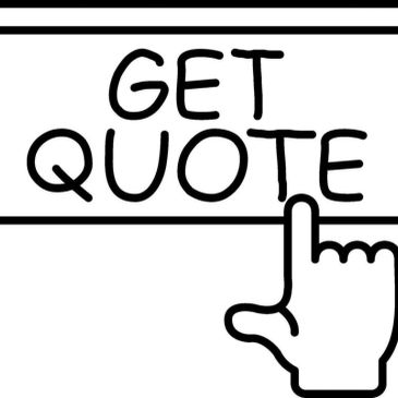 Hand cursor clicking on 'Get Quote' button.