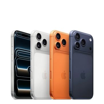 Four colorful iPhone models displayed in a row, showcasing their rear cameras and sleek designs.