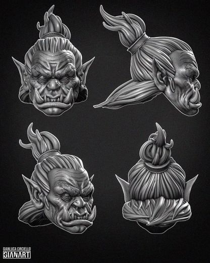 Ork 3 Head (Unpainted, Promotional Head)