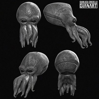 Squid Head (Unpainted, Promotional Head)