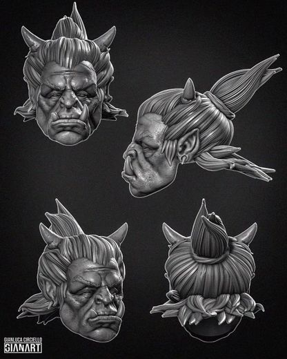 Ork 2 Head (Unpainted, Promotional Head)