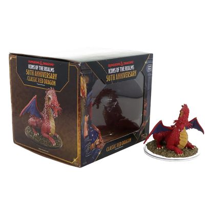 Dungeons & Dragons: Icons of the Realms Set 31 50th Anniversary Classic Red Dragon Boxed Miniature