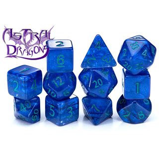 “Astral Dragons” Holographic Dice