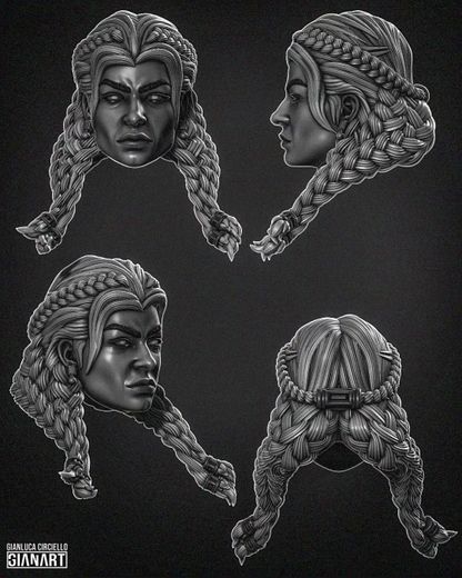 Braids 2 Head (Unpainted, Promotional Head)