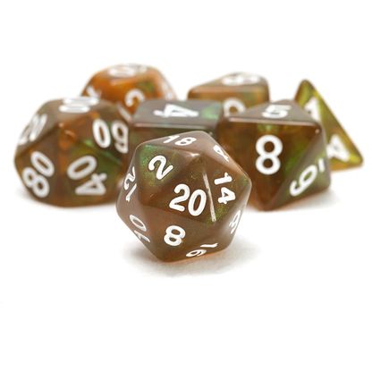 RPG Dice Set (7): Treasure Series - Peridot