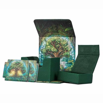 ARCANE FORTRESS: STAINED GLASS: RADIANT 100+ MYTHICAL FOREST DELUXE DECK VAULT