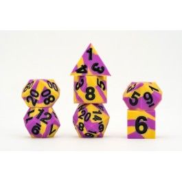 7CT Sharp Edge Silicone Rubber Pride Intersex Polyhedral Dice Set