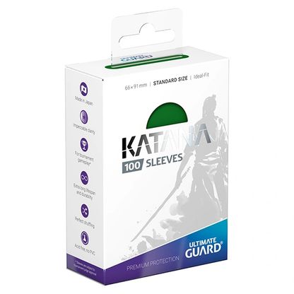 Green Card Sleeves: Katana Sleeves Standard Size- Green (100ct)