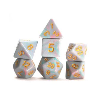 RPG Dice Set (7): Unicorn - Teal