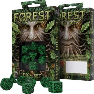 Forest Dice Set 3D Green/Black