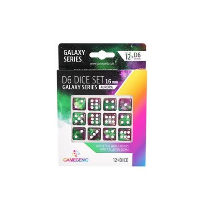 GameGenic: Galaxy Series - L Aurora - D6 Dice Set 16 mm (12 pcs)