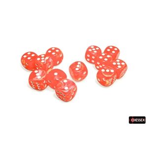 16mm 12d6 Festive: Dahlia/White Dice Block