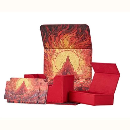 ARCANE FORTRESS: STAINED GLASS: RADIANT 100+ BURNING MOUNTAIN DELUXE DECK VAULT