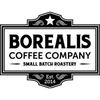 Logo of Borealis Coffee Company with antlers and star.