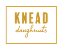 Logo with text 'KHEAD doughnuts' in yellow and gold.