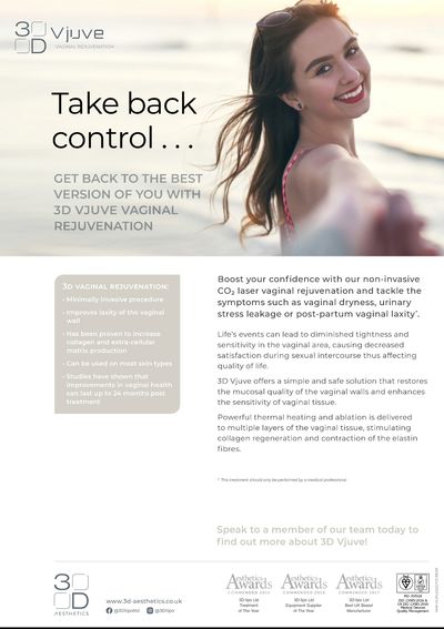 3D Vjuve offers a simple and safe solution that 
restores the mucosal quality of the vaginal walls.