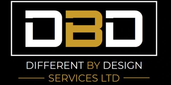 Logo for Different By Design Services Ltd with stylized 'DBD'.