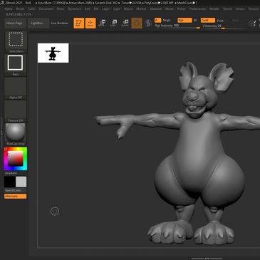 Zbrush screenshot of a character I've designed.