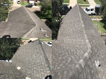 Before & After - IKO Cambridge - Roof Replacement - Corpus Christi , TX 