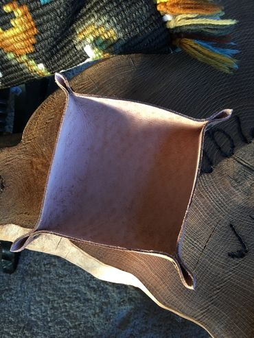 Leather tray