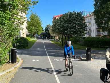 Omdaning av bilväg till cykelbana och trottoarer
SOLNA 2023