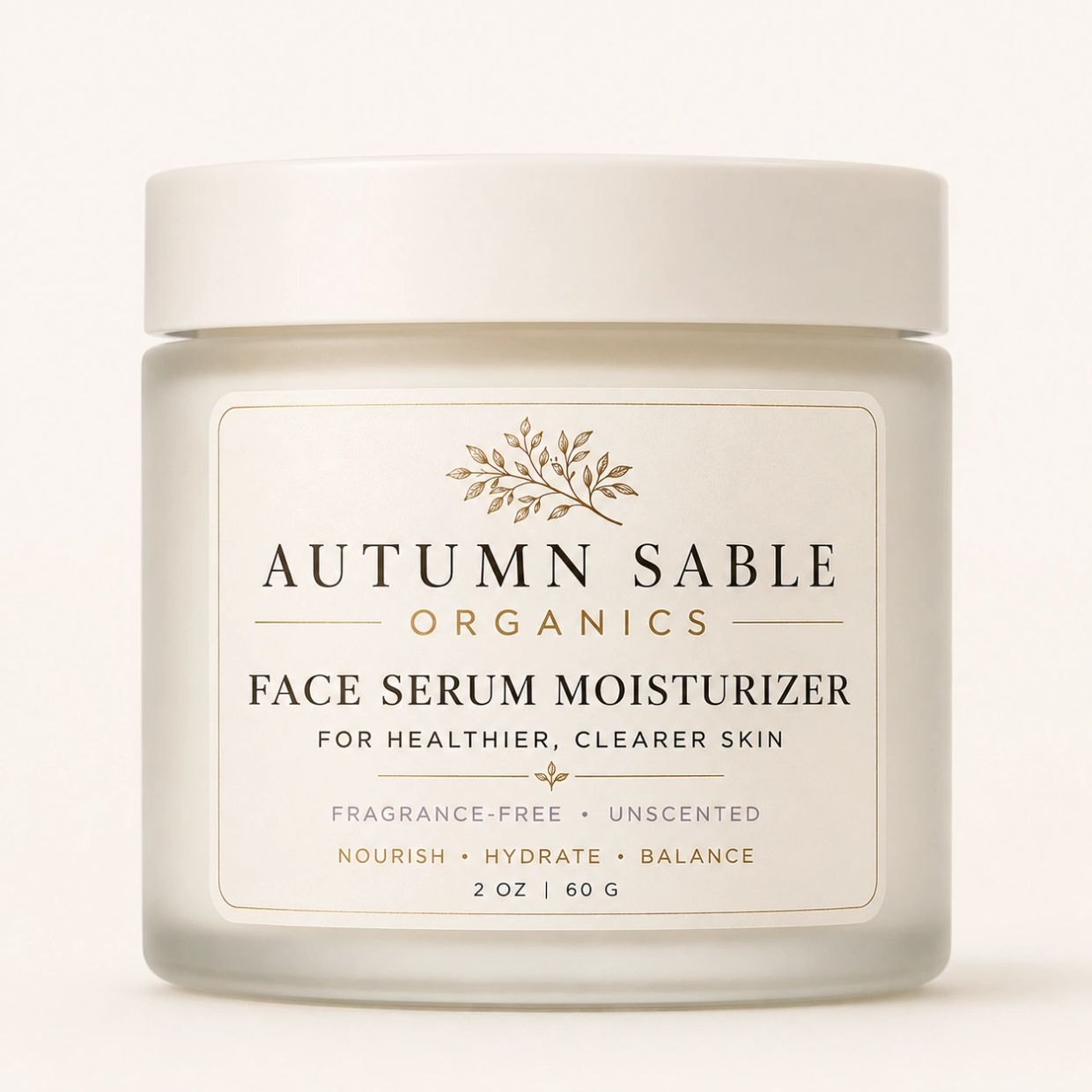 Autumn Sable Organics face serum moisturizer for clearer, healthier skin.