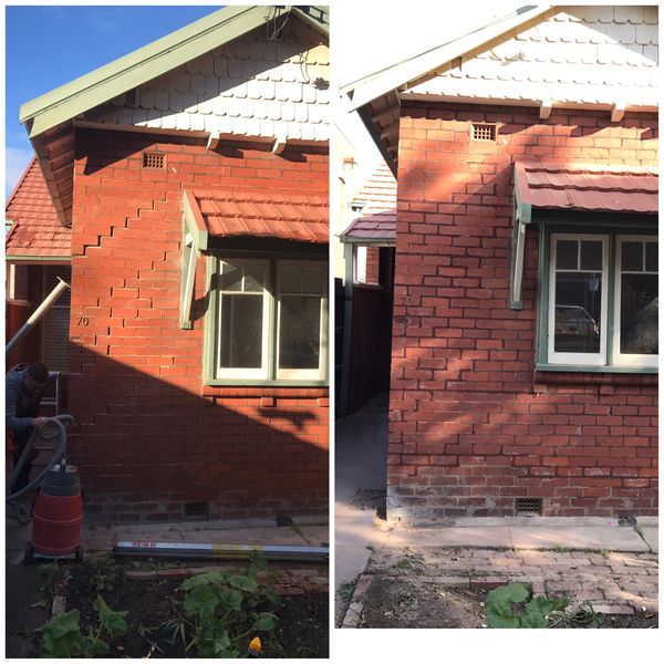 Before and After Cracked Wall Repair