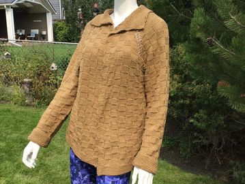 Hay Time Cardigan on a mannequin 