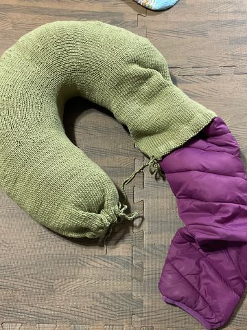 A stuff able neck pillow.