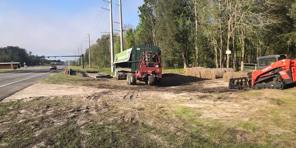 Sod roadside equipment skid steer FDOT highway grass mowing herbicide  Hydroseeder Fence wire