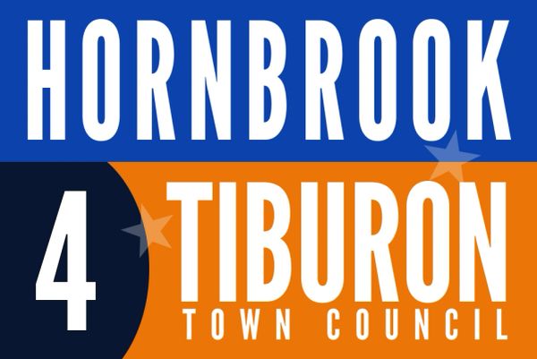 Hornbrook and Tiburon town council election poster with number 4.