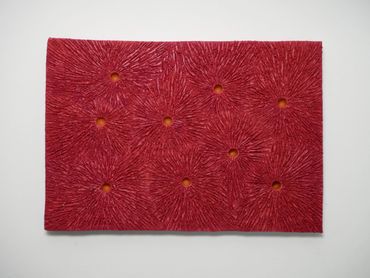 clay drawing earthenware ink red