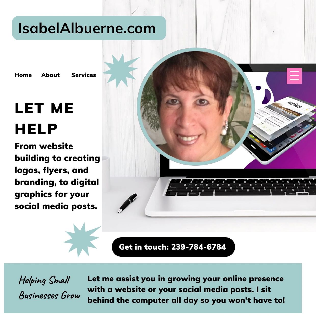 Let Isabel Albuerne - The Event Lady of Florida Weddings and Special Events builds websites