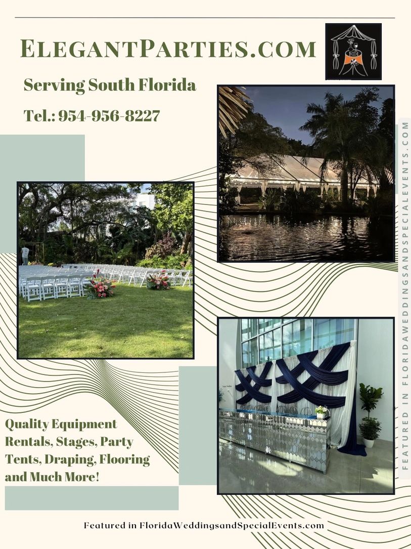 Ad for Elegant Parties in Florida Weddings and Special Events Magazine