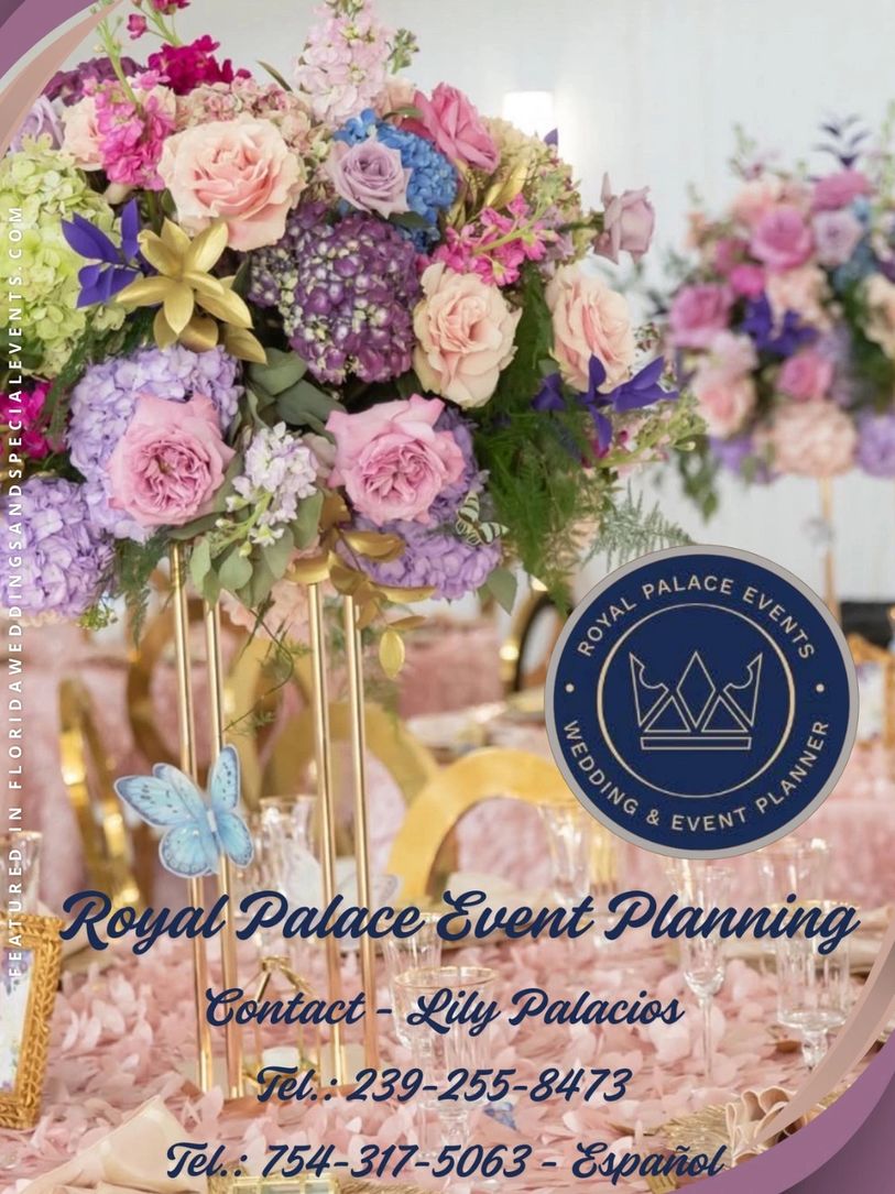 Ad for Royal Palace Event Planning in Florida Weddings and Special Events Magazine