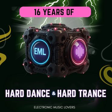 16 Years of EML Hard Dance & Hard Trance compilation cover art. 