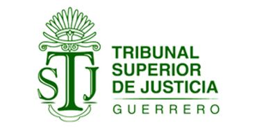 Logo of the Tribunal Superior de Justicia Guerrero with green text and emblem.