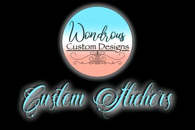 Logo for Wondrous Custom Designs Custom Stitchers.