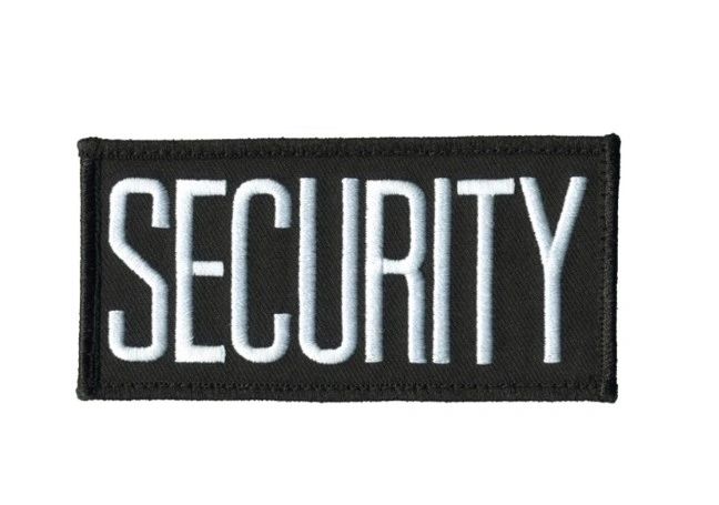 SECURITY CHEST PATCH EMBROIDERED - HOOK