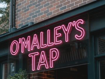 neon sign signage