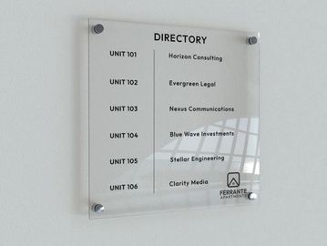 acrylic wall sign ada sign