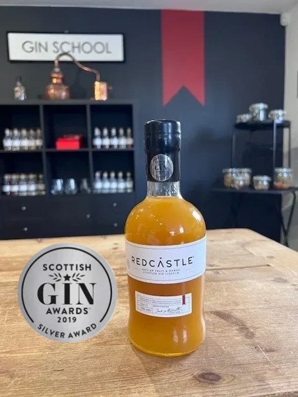 delicious Redcastle Passionfruit and Mango gin liqueur, a silver winner in the Scottish Gin awards