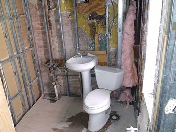  Complete bathroom demolition