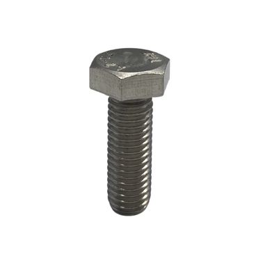 Hex bolt with threaded shaft and hexagonal head.