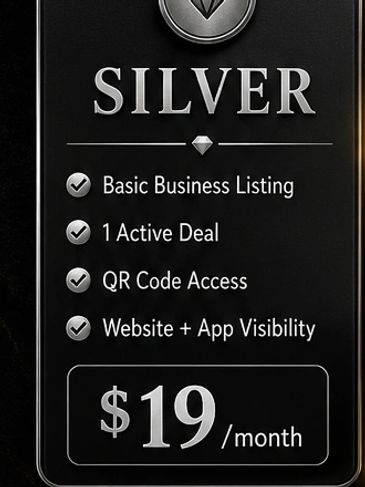 Platinum package offers premium business features for $99/month.