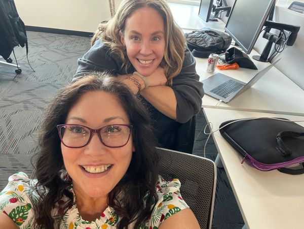 My coworker Melinda and I in the Cambridge office.