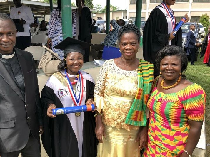 Dorothy Anning graduates in Ghana after rare brain tumor surgery by Dr. Jim Ro