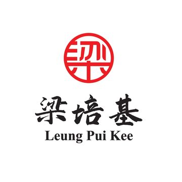 Logo with red circular symbol and Chinese characters above English name.