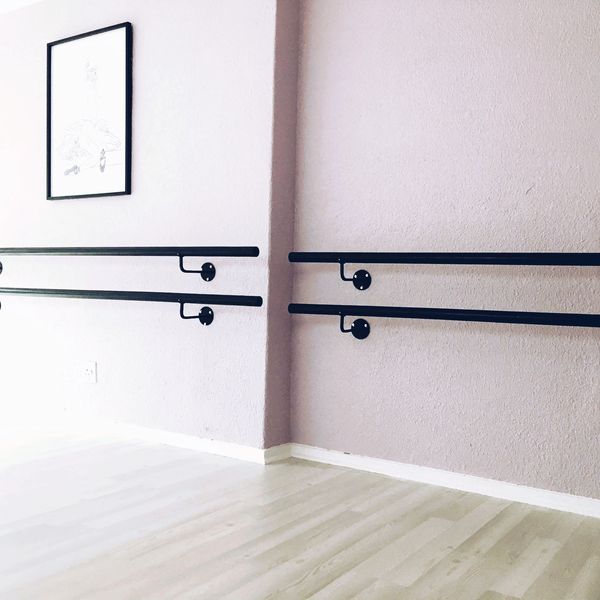 ballet studio with ballet barres