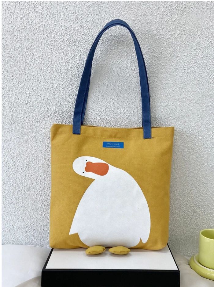 Duck Tote Bag With Dangling Feet
